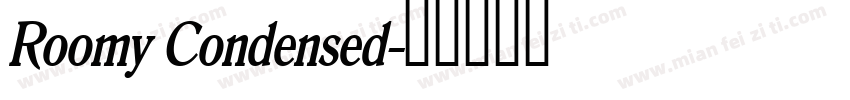 Roomy Condensed字体转换